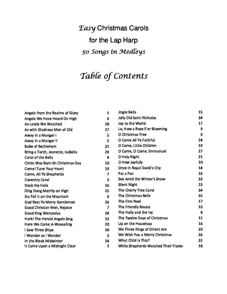 Easy Lap Table of Contents